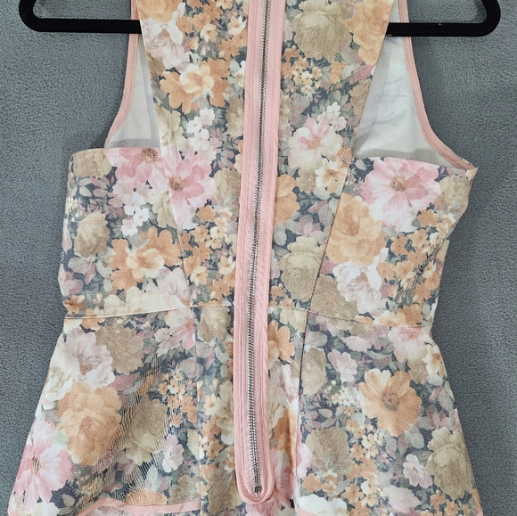 Paper Scissors Flower-ly Greats Floral Print Dress Pink Size 10 Sleeveless Fit - Picture 8 of 10